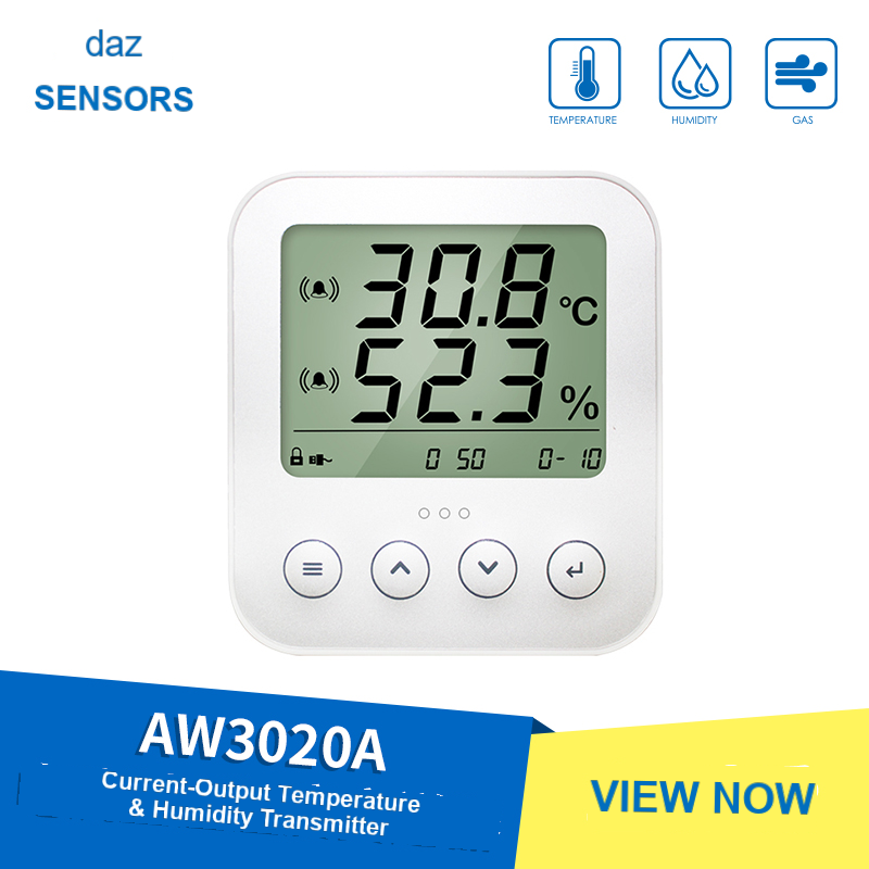 AW3020A Indoor Wall-Mounted Temperature and Humidity Transmitter, 4–20 mA